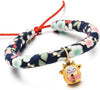 Accesyes - Collar de gato con estampado japonés Chirimen con corbata para gato, mascota, ajustable, talla única - BESTMASCOTA.COM