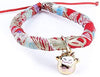 Accesyes - Collar de gato con estampado japonés Chirimen con corbata para gato, mascota, ajustable, talla única - BESTMASCOTA.COM