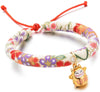 Accesyes - Collar de gato con estampado japonés Chirimen con corbata para gato, mascota, ajustable, talla única - BESTMASCOTA.COM