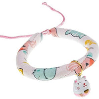 Accesyes - Collar de gato con estampado japonés Chirimen con corbata para gato, mascota, ajustable, talla única - BESTMASCOTA.COM