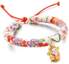 Accesyes - Collar de gato con estampado japonés Chirimen con corbata para gato, mascota, ajustable, talla única - BESTMASCOTA.COM