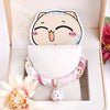 Accesyes - Collar de gato con estampado japonés Chirimen con corbata para gato, mascota, ajustable, talla única - BESTMASCOTA.COM