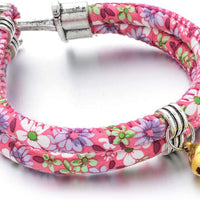 Accesyes - Collar de gato con estampado japonés Chirimen con corbata para gato, mascota, ajustable, talla única - BESTMASCOTA.COM