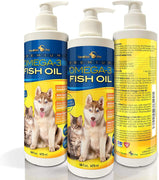 Aceite de pescado con omega 3 líquido para perros y gatos, suplemento alimenticio completamente natural probado para consumo humano, capturados en aguas de ambiente salvaje de los países nórdicos de Islandia, con mayor EPA y DHA que el aceite de salmón de - BESTMASCOTA.COM