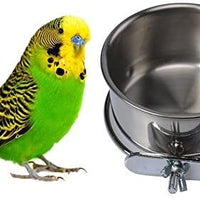 Acero inoxidable alimentos agua tazón para Mascota cajones Jaulas de Pájaros Coop perro gato Parrot un pájaro conejo mascota - BESTMASCOTA.COM