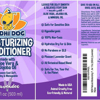Acondicionador hidratante natural para mascotas, acondicionador para perros, gatos y más, aceite de aloe vera calmante y jojoba, tratamiento aprobado por veterinarios y mascotas, fabricado en los Estados Unidos, 1 botella de 17.0 fl oz - BESTMASCOTA.COM
