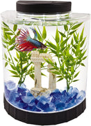 Acuario tetra LED medialuna Betta, 1.1 galones - BESTMASCOTA.COM