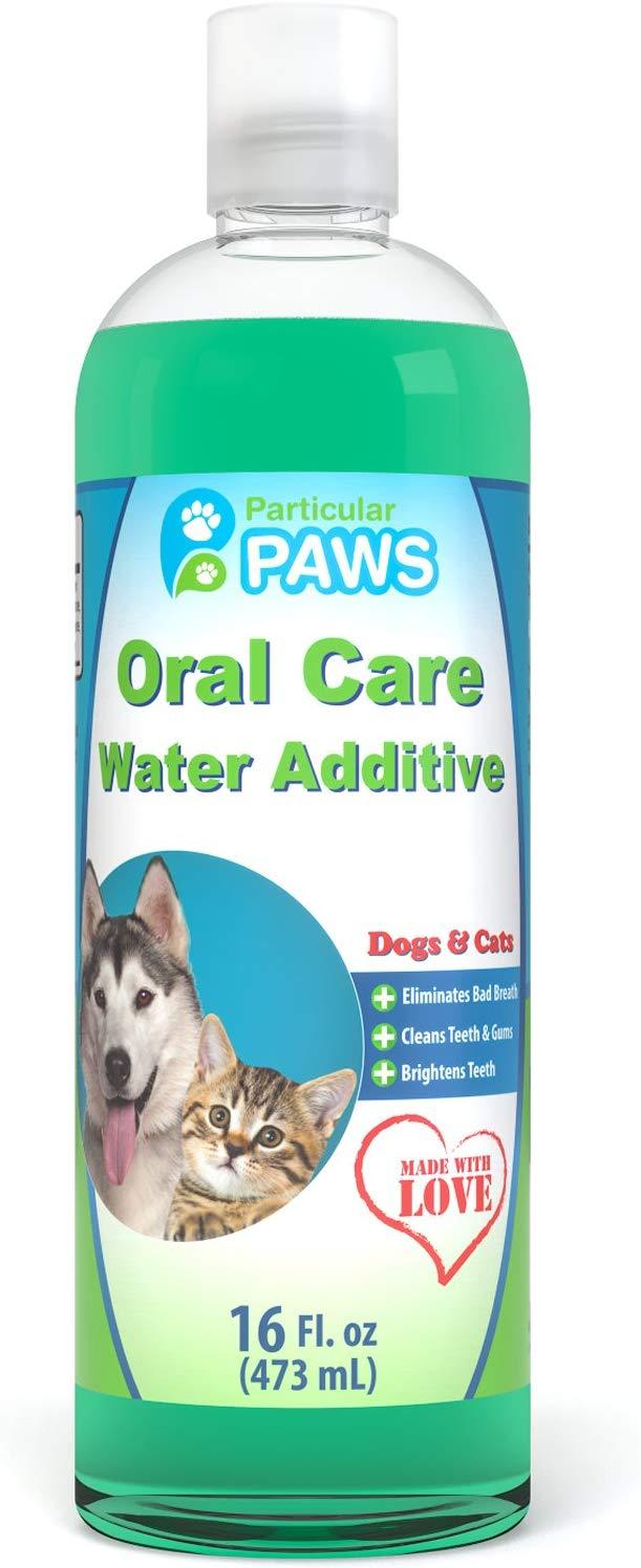 Aditivo para el agua de gatos y perros para aliento fresco, para limpiar los dientes, encías sanas y cuidado oral, 16 onzas - BESTMASCOTA.COM