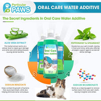 Aditivo para el agua de gatos y perros para aliento fresco, para limpiar los dientes, encías sanas y cuidado oral, 16 onzas - BESTMASCOTA.COM