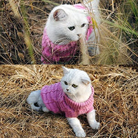 Evursua Pet Cat Sweater Kitten Clothes for Cats Small Dogs,Turtleneck Cat Clothes Pullover Soft Warm,fit Kitty,Chihuahua,Teddy,Poodle,Pug - BESTMASCOTA.COM