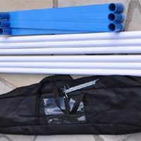 Agility Weave - Varillas ajustables de 6 postes con funda de transporte y estacas de hierba - BESTMASCOTA.COM