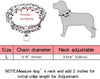 Aheasoun Collar de perro, de acero cromado para perros, collar de perro, con puntas de goma, seguro y ajustable, grande de 0.157 in - BESTMASCOTA.COM