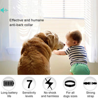 AHJDL Collar de corteza para perro, ¡evita que los perros ladren rápido! Dispositivos anti ladridos seguros para entrenamiento de control de cuellos, pequeños, medianos y grandes mascotas disuasorio - BESTMASCOTA.COM