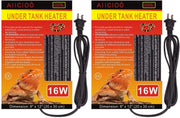 AIICIOO Almohadilla de calentamiento de reptiles, calentador de terrario de 16 vatios para ermitaño, cangrejo, lagarto, serpiente, 2 unidades - BESTMASCOTA.COM