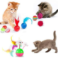 Ailuki - Juego de juguetes para gatos, 26 piezas, varios juguetes, incluye túnel de 2 vías, plumas de gato, pez de gato, ratón, pelotas de colores y campanas para gato, cachorro, gatito - BESTMASCOTA.COM