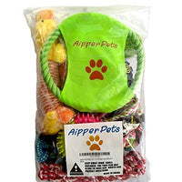 Aipper Juguetes para cachorros de perro, 12 unidades, juguetes para masticar cachorros para jugar y limpiar los dientes, juguetes de chirriar IQ Treat Ball y disco volador de perro incluido, juguetes para morder cachorros para perros medianos a pequeños, - BESTMASCOTA.COM
