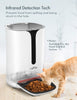 Alimentador automático para gatos, dispensador de alimentos para perros Roffie para mascotas pequeñas con alarmas de distribución, control de porciones, grabadora de voz y temporizador programable para hasta 4 comidas por día - BESTMASCOTA.COM