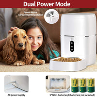 Alimentador automático para mascotas, dispensador de alimentos inteligente para perros, gatos, aplicación habilitada con Wi-Fi con grabadora de voz para iOS y Android, temporizador programable para hasta 6 comidas por día 6L capacidad alimentaria, modo de - BESTMASCOTA.COM