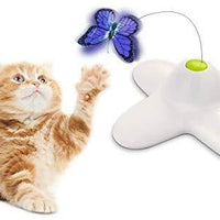 All for Paws Interactive Cat Butterfly Toy with Two Replacement Spinner Butterflies Toy - BESTMASCOTA.COM