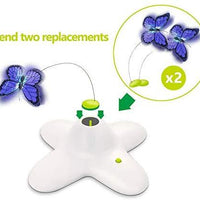 All for Paws Interactive Cat Butterfly Toy with Two Replacement Spinner Butterflies Toy - BESTMASCOTA.COM