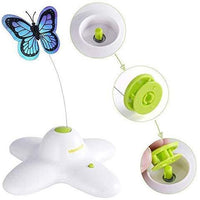 All for Paws Interactive Cat Butterfly Toy with Two Replacement Spinner Butterflies Toy - BESTMASCOTA.COM