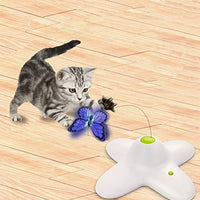 All for Paws Interactive Cat Butterfly Toy with Two Replacement Spinner Butterflies Toy - BESTMASCOTA.COM