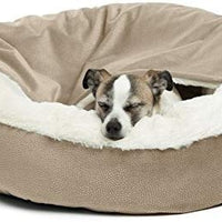 Cama acogedora Best Friends by Sheri, cama de lujo para perros y gatos con cobija, cálida y segura. Brinda apoyo para la cabeza, el cuello y las articulaciones, lavable a máquina, parte inferior resistente al agua - BESTMASCOTA.COM