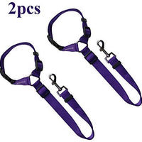 BWOGUE 2 paquetes de correas de seguridad para perros y gatos, para reposacabezas de coche, de nailon, ajustables, para perros, cinturones de seguridad, arnés - BESTMASCOTA.COM