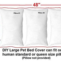 Dogbed4less DIY Do It Yourself - Juego de 2 fundas de almohada: funda de edredón con cremallera para mascotas, funda exterior + forro impermeable, funda interior en tamaño mediano o grande para perro y gato, solo fundas - BESTMASCOTA.COM