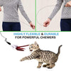 Pawaboo Juguete de plumas para gato, varita interactiva para gato, juguete de pluma voladora con varita extra larga y campana pequeña, juguete divertido para jugar para gatitos o gatos. - BESTMASCOTA.COM