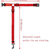 BWOGUE 2 paquetes de correas de seguridad para perros y gatos, para reposacabezas de coche, de nailon, ajustables, para perros, cinturones de seguridad, arnés - BESTMASCOTA.COM