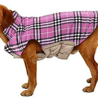 MIGOHI Dog Jackets for Winter Windproof Waterproof Reversible Dog Coat for Cold Weather British Style Plaid Warm Dog Vest for Small Medium Large Dogs - BESTMASCOTA.COM