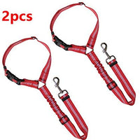 BWOGUE 2 paquetes de correas de seguridad para perros y gatos, para reposacabezas de coche, de nailon, ajustables, para perros, cinturones de seguridad, arnés - BESTMASCOTA.COM