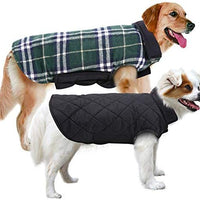 MIGOHI Dog Jackets for Winter Windproof Waterproof Reversible Dog Coat for Cold Weather British Style Plaid Warm Dog Vest for Small Medium Large Dogs - BESTMASCOTA.COM