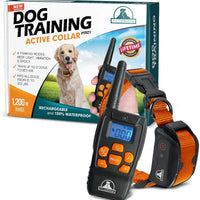 Pet Union PT0Z1 collar de entrenamiento para perros, totalmente impermeable, rango de 1200 pies - BESTMASCOTA.COM
