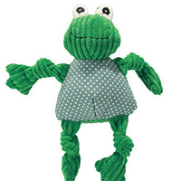 HuggleHounds - Juguete de peluche chirriante para perros con nudos para masticadores agresivos - BESTMASCOTA.COM