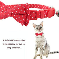 Collar de gato con capucha y pajarita, diseño a cuadros ajustable de seguridad Kitty Kitten Collares (6.8-10.8in) - BESTMASCOTA.COM