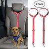 BWOGUE 2 paquetes de correas de seguridad para perros y gatos, para reposacabezas de coche, de nailon, ajustables, para perros, cinturones de seguridad, arnés - BESTMASCOTA.COM