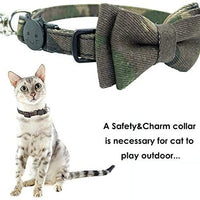 Collar de gato con capucha y pajarita, diseño a cuadros ajustable de seguridad Kitty Kitten Collares (6.8-10.8in) - BESTMASCOTA.COM