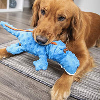 GoDog Just for Me Gators - Peluche de perro con protector para masticar - BESTMASCOTA.COM