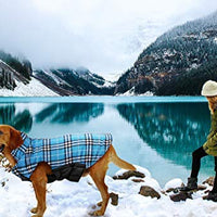 MIGOHI Dog Jackets for Winter Windproof Waterproof Reversible Dog Coat for Cold Weather British Style Plaid Warm Dog Vest for Small Medium Large Dogs - BESTMASCOTA.COM