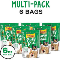 Purina Friskies Party Mix Adult Cat Treats - (6) 6 oz. Pouches - BESTMASCOTA.COM