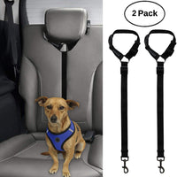 BWOGUE 2 paquetes de correas de seguridad para perros y gatos, para reposacabezas de coche, de nailon, ajustables, para perros, cinturones de seguridad, arnés - BESTMASCOTA.COM