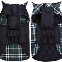 MIGOHI Dog Jackets for Winter Windproof Waterproof Reversible Dog Coat for Cold Weather British Style Plaid Warm Dog Vest for Small Medium Large Dogs - BESTMASCOTA.COM