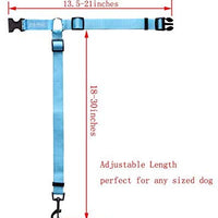 BWOGUE 2 paquetes de correas de seguridad para perros y gatos, para reposacabezas de coche, de nailon, ajustables, para perros, cinturones de seguridad, arnés - BESTMASCOTA.COM