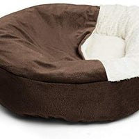 Cama acogedora Best Friends by Sheri, cama de lujo para perros y gatos con cobija, cálida y segura. Brinda apoyo para la cabeza, el cuello y las articulaciones, lavable a máquina, parte inferior resistente al agua - BESTMASCOTA.COM