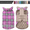 MIGOHI Dog Jackets for Winter Windproof Waterproof Reversible Dog Coat for Cold Weather British Style Plaid Warm Dog Vest for Small Medium Large Dogs - BESTMASCOTA.COM