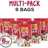 Purina Friskies Party Mix Adult Cat Treats - (6) 6 oz. Pouches - BESTMASCOTA.COM