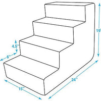 Los mejores suministros para mascotas fabricados en Estados Unidos escalones/escaleras para mascotas con espuma certificada CertiPUR-US para perros y gatos - BESTMASCOTA.COM
