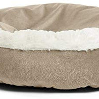 Cama acogedora Best Friends by Sheri, cama de lujo para perros y gatos con cobija, cálida y segura. Brinda apoyo para la cabeza, el cuello y las articulaciones, lavable a máquina, parte inferior resistente al agua - BESTMASCOTA.COM